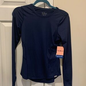 Navy Long Sleeve Athletic Top